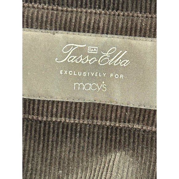 Tasso Elba Men’s Vtg Blazer Sports Coat Jacket M 39 -41 Brown Corduroy 3-Button - Picture 4 of 13